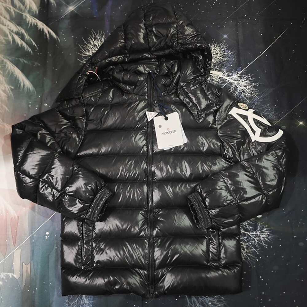 Moncler Black Hooded Down Jacket